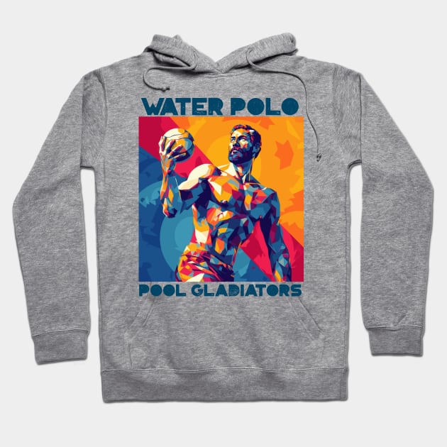 pool gladiators, waterpolo design v2 Hoodie by H2Ovib3s